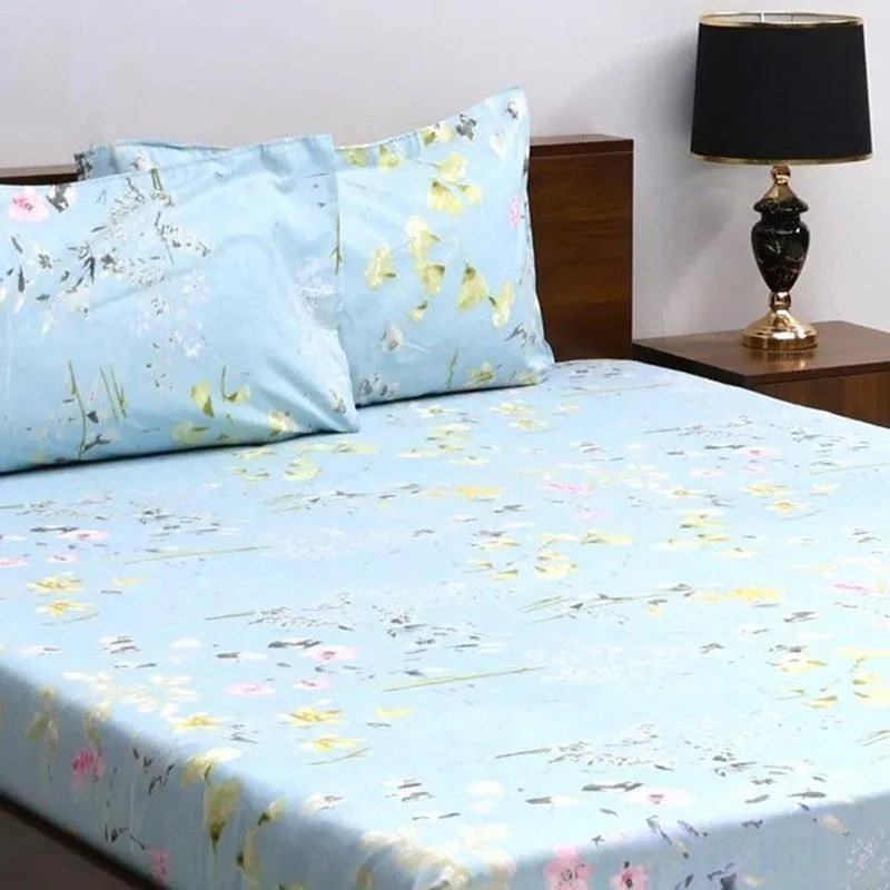 Jhalak Floral Microfiber Bedsheet - 110 GSM media 4