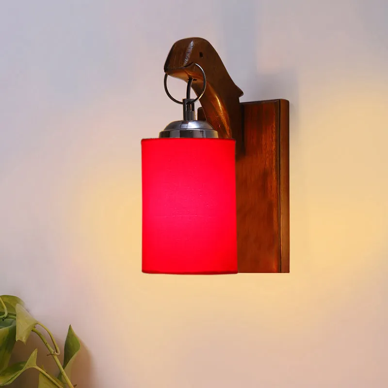 Estrella Wooden Wall Lamp - Red media 1