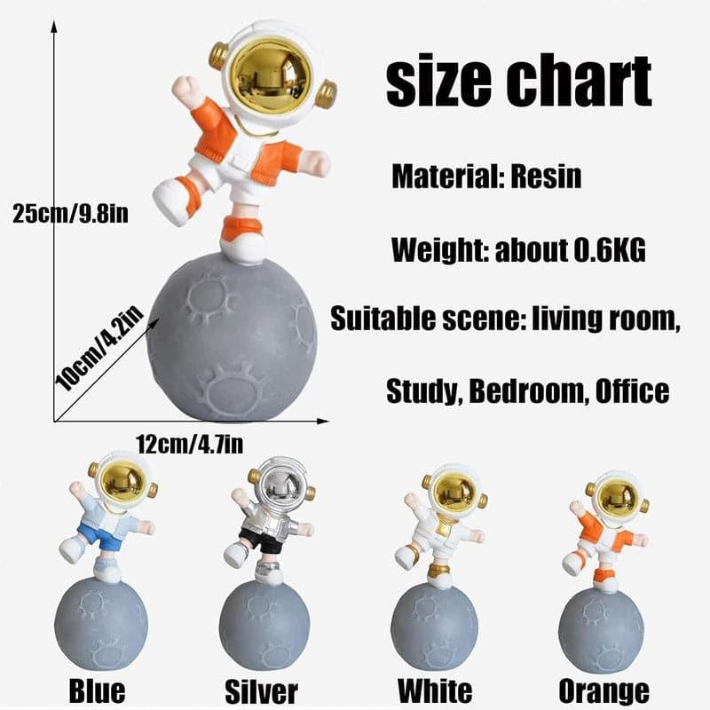Moon Land Astro Kid Showpiece - Orange media 4