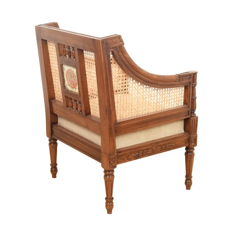 Orchid Teak Wood Accent Chair media 5