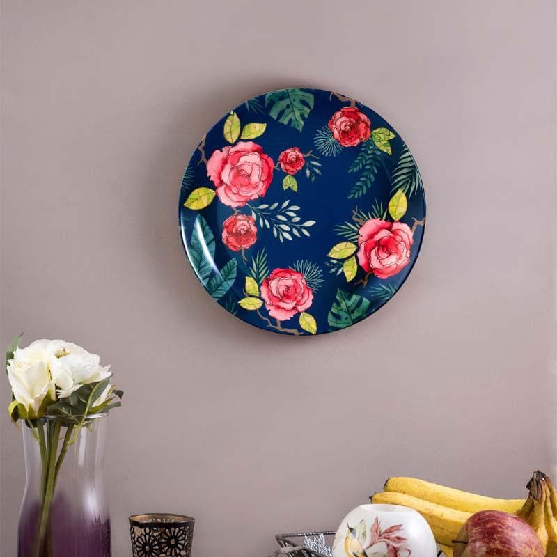 Misty Morning Roses Blue Decorative Plate media 4