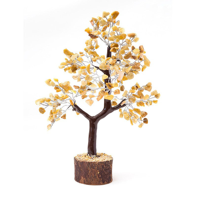 Elina Crystal Stone Wish Tree Showpiece - Yellow media 3