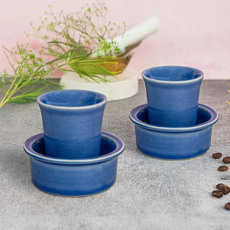 Tarangini Ceramic Dabara Set (120 ML) - Four Piece Set media 1