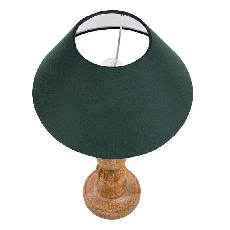 Rustic Elegance Fabric Table Lamp - Brown,Green media 3