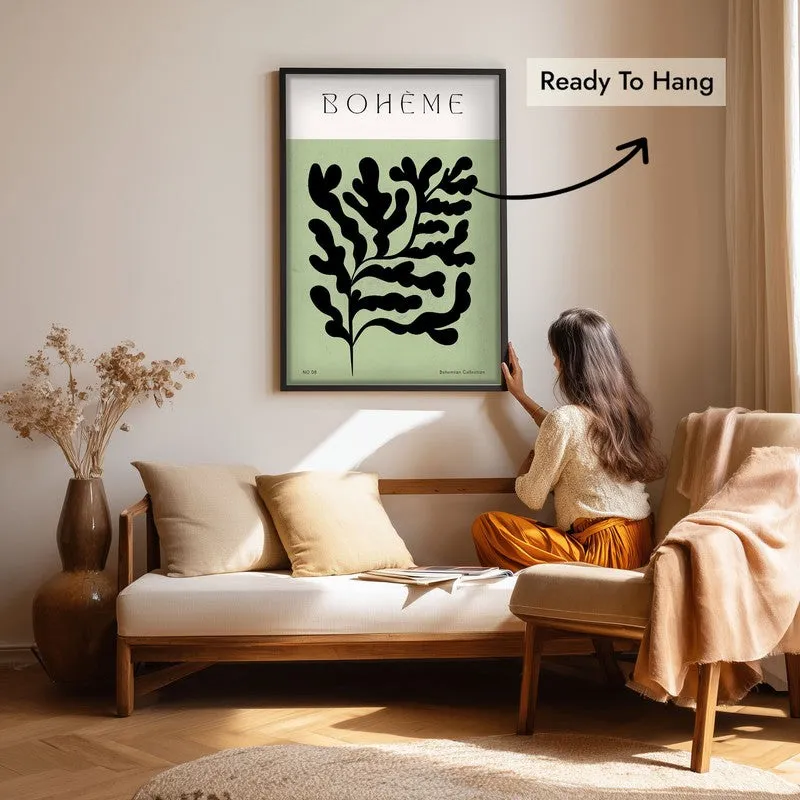 Verdant Muse Canvas Wall Painting With Black Frame media 7