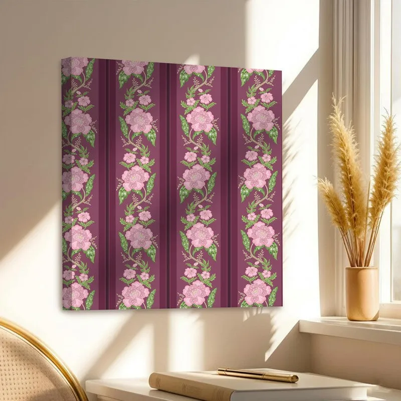 Floral Strips Canvas Wall Art media 3