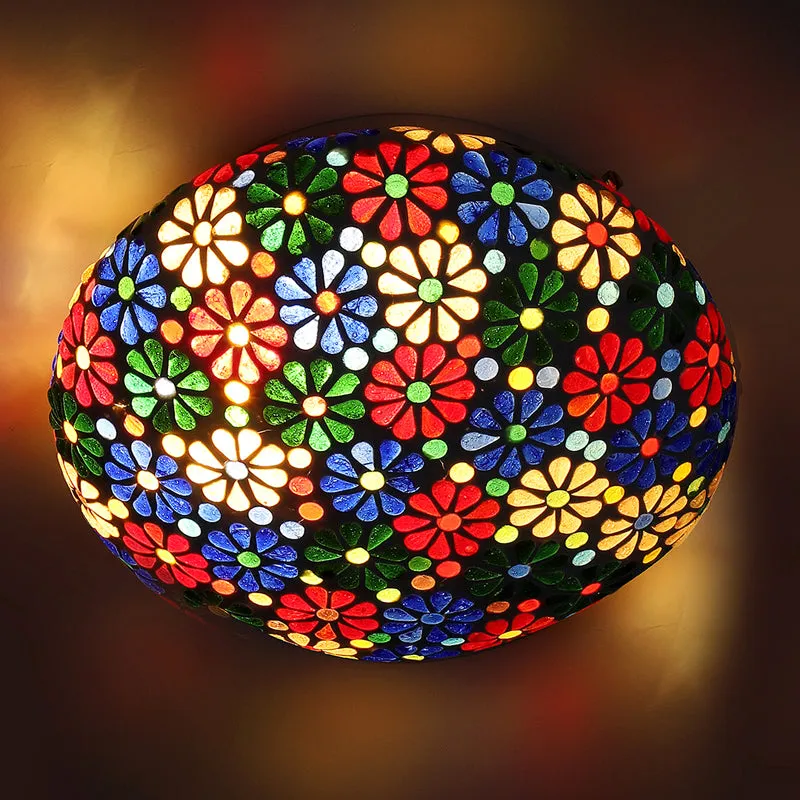 Nuvea Mosaic Glass Ceiling Lamp - Multicolor media 1