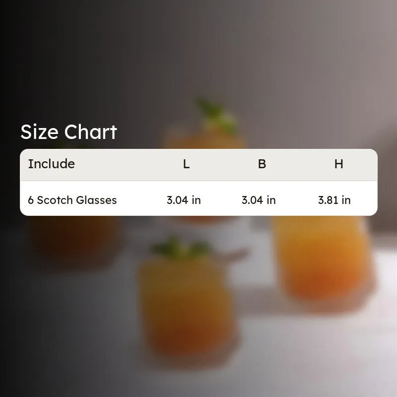 Clearo Whiskey Glasses (Transparent,350 mL Each) - Set Of Six media 6