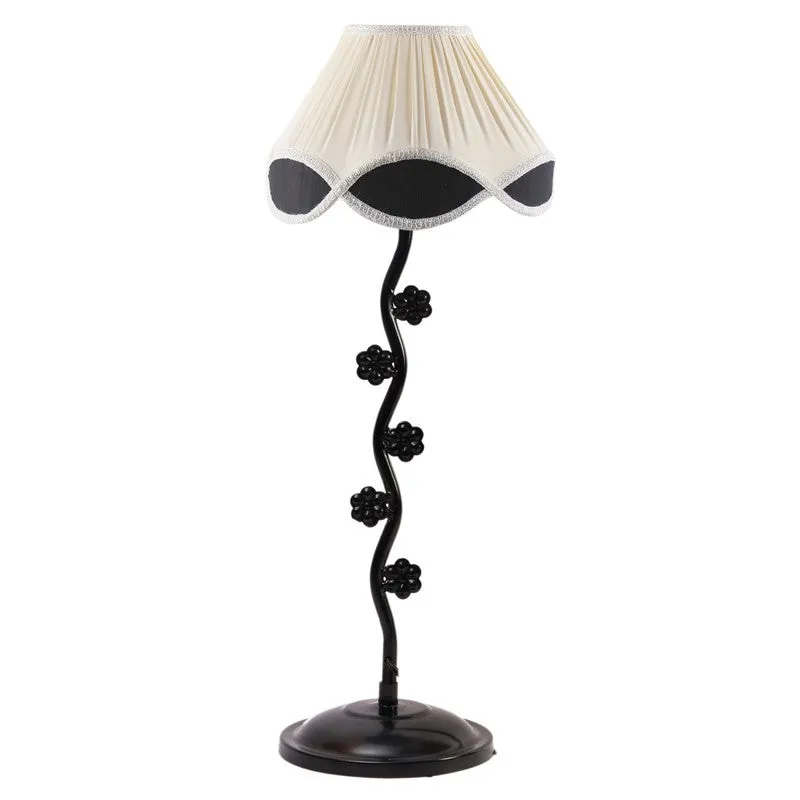 Stellarae Cotton Table Lamp With Iron Base - Ivory media 4