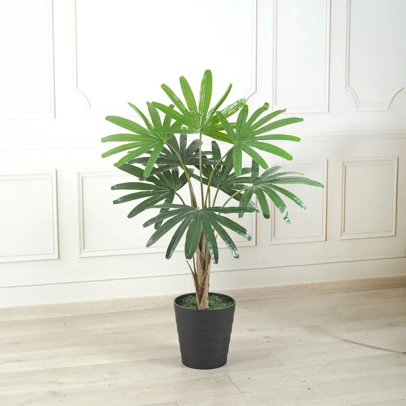Pureleaf Rhapis Palm Artificial Plant Without Pot - 2.6 Feet media 2