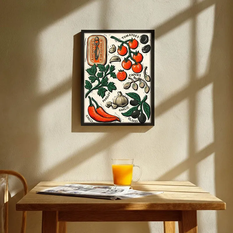 Flavour & Story Archival Canvas Wall Art - Black media 1