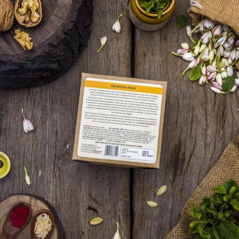 Phool Devotion Combo Pack - Natural Incense Cones Tulsi & Jasmine media 5