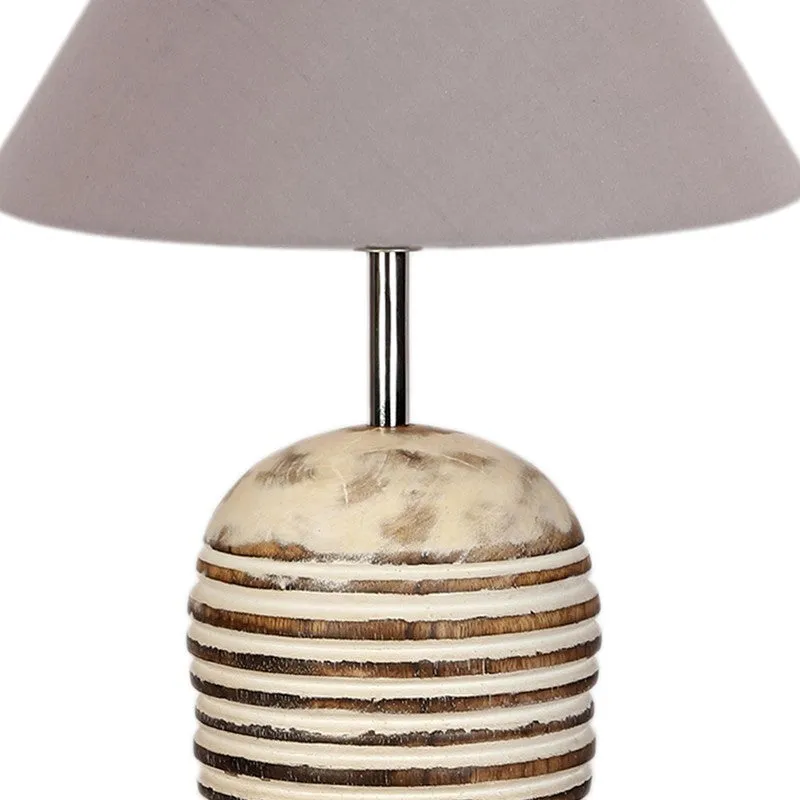 Lumexa Cotton Table Lamp With Wooden Base - Grey media 8