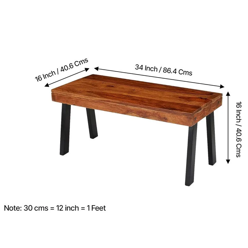 Xexon Sheesham Wooden Center Table - Brown media 12