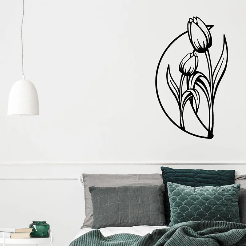 Tulips Black Iron Wall Accent media 1