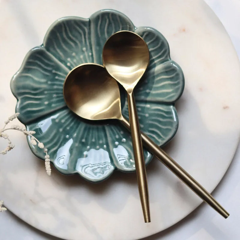 Manora Gold Dinner Spoon - Set Of two media 4