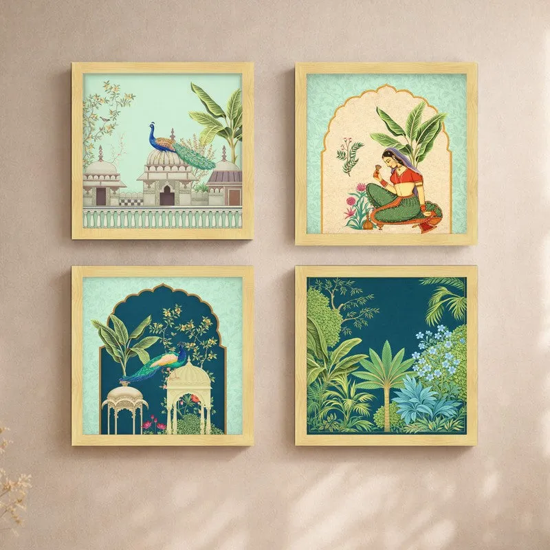 Royal Palace Courtyard Paper Wall Art - Set Of Four media 5