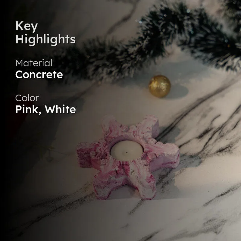 Frosty Tealight Candle Holder - Pink media 2