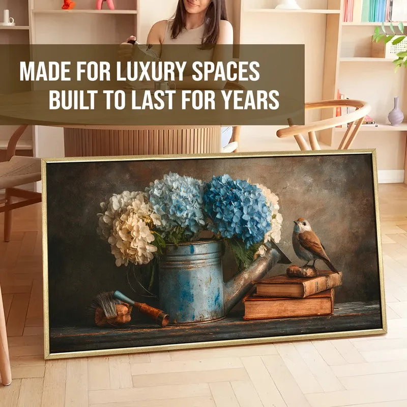 Feathered Calm Canvas Wall Painting With Frame media 5