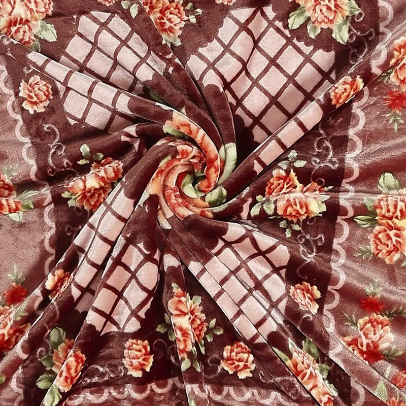 Monte Carlo Blooming Serenity Blanket (Brown) - 483 GSM media 6