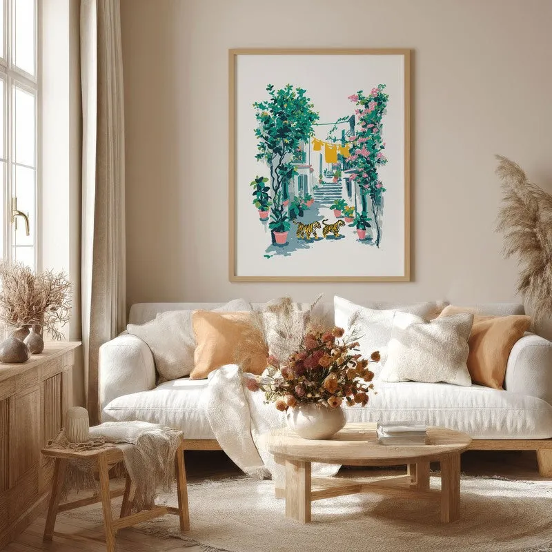 Outdoor Living Canvas Wall Painting - Brown Frame media 4