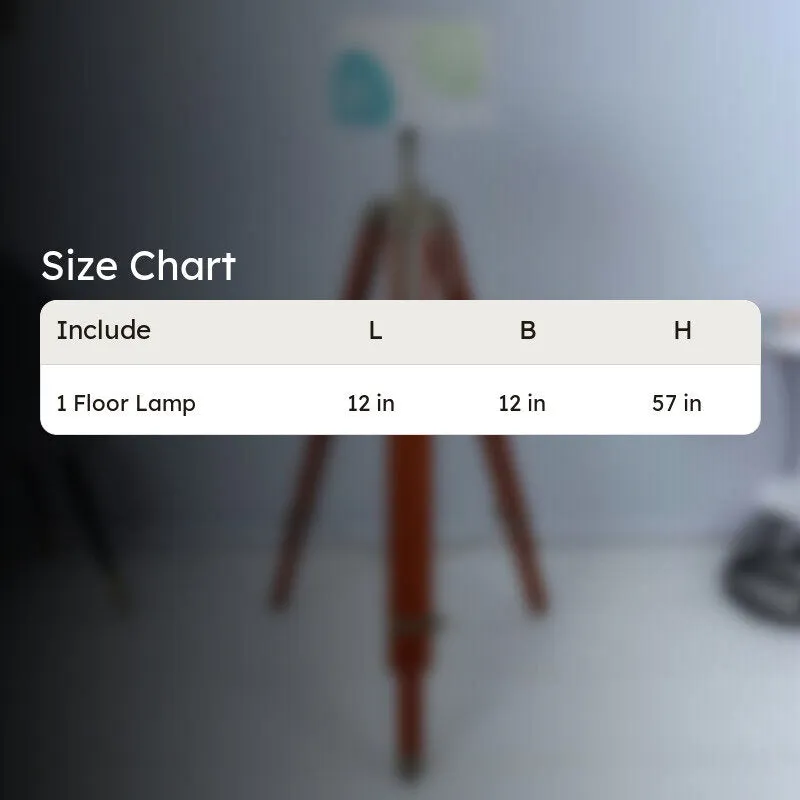 Akari Printed Tripod Floor Lamp - Brown media 5
