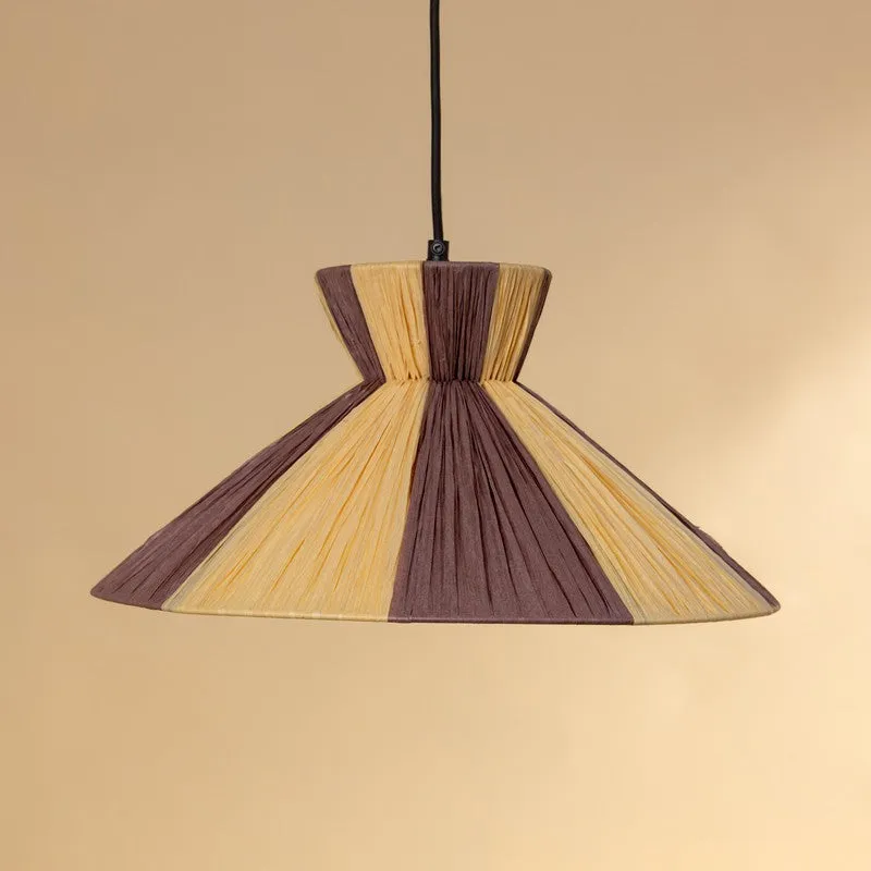Fig Living Warmora Raffia Ceiling Lamp - Brown & Beige media 3