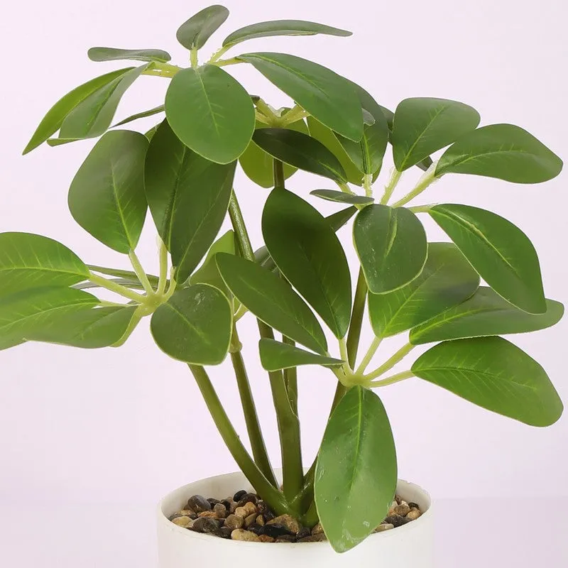 Artificial Schefflera Plants With Pot - Green media 4