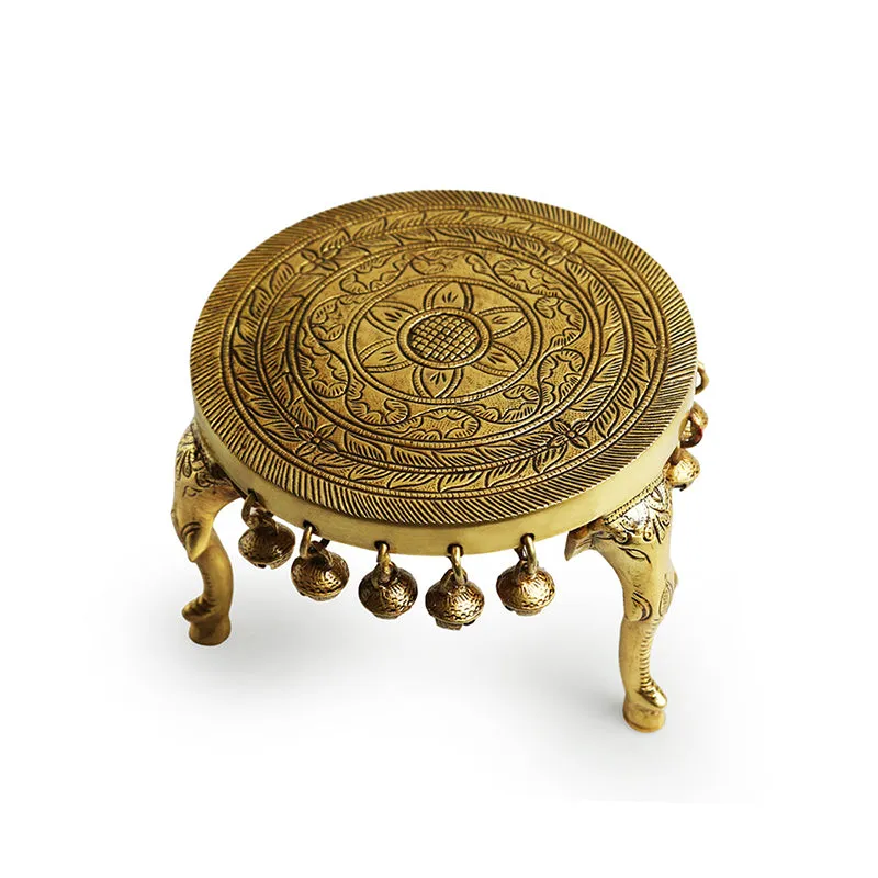 Manjeera Brass Accent Stool media 4