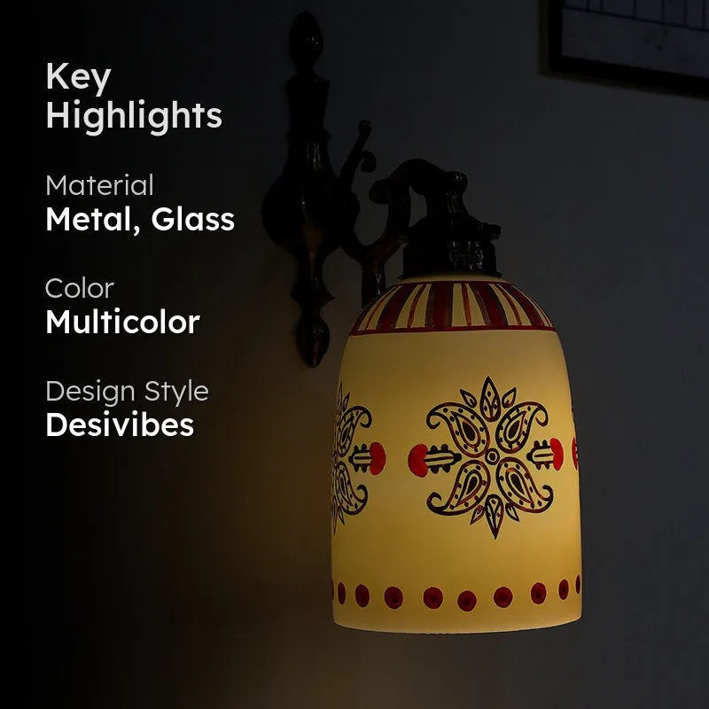 Rosette Glow Hand Painted Wall Lamp media 2