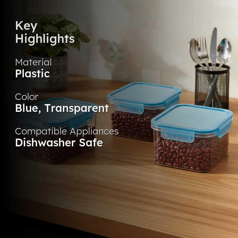 FreshBite Blue Food Lunch Box (1200 ML Each) - Set of Three media 2
