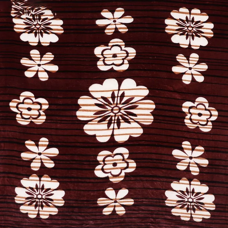 Monte Carlo Crimson Blossom Blanket (Brown) - 550 GSM media 6