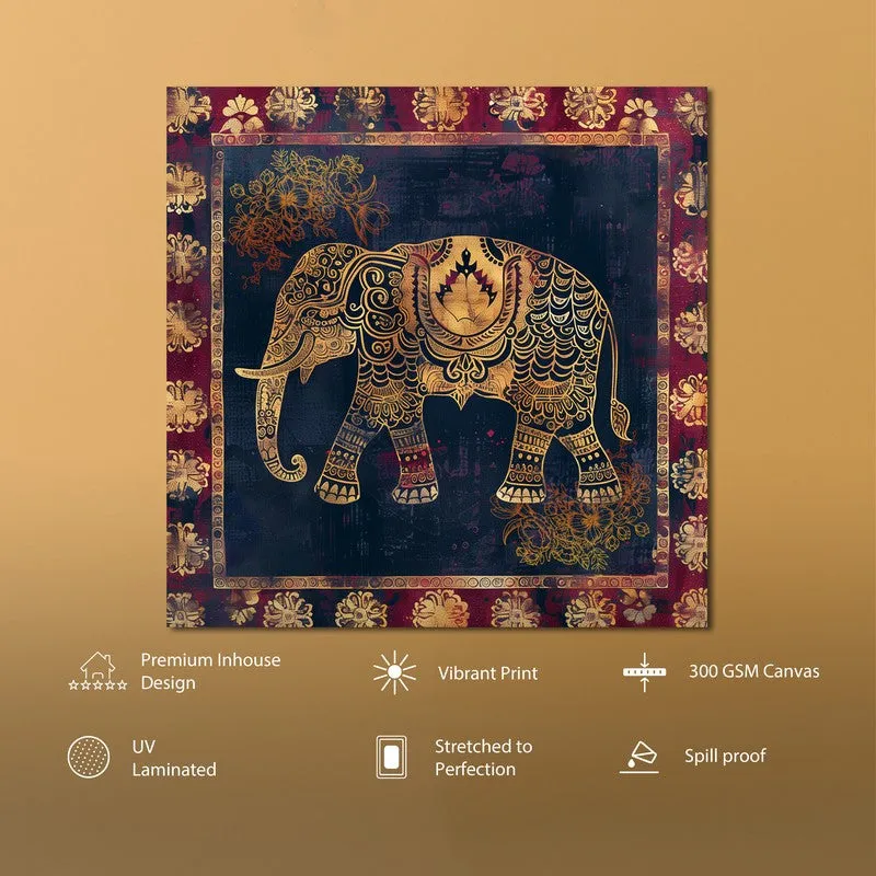 Ethnic Aura Elephant Wall Painting media 6