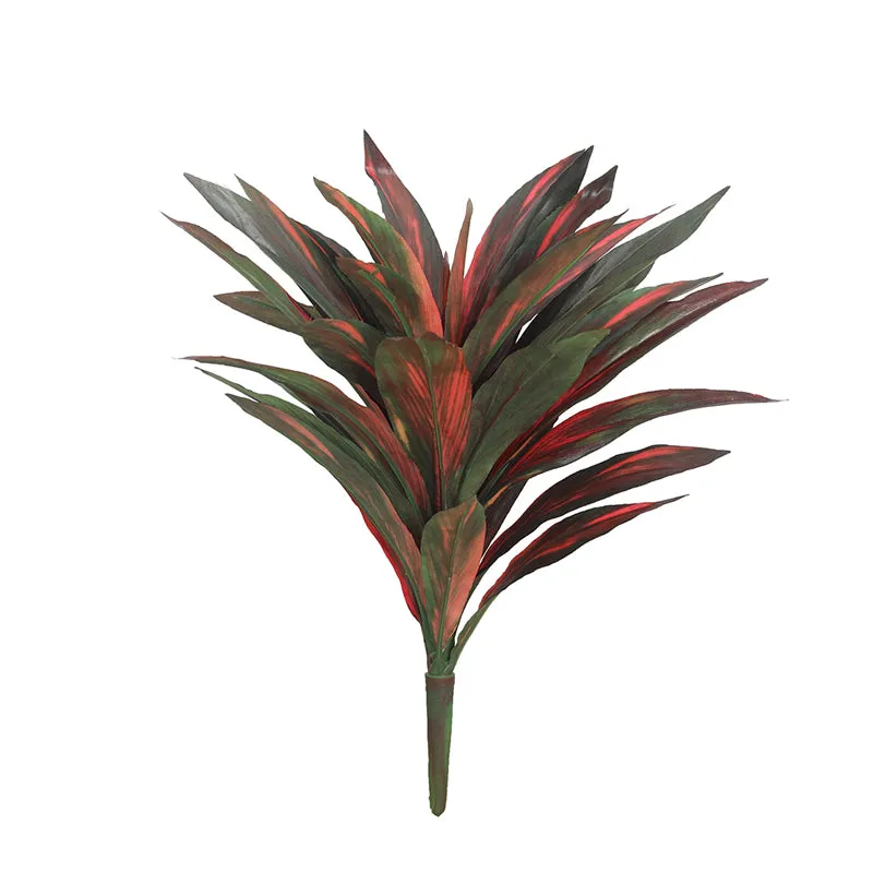 Lush Oasis Artificial Plant With Black Plastic Pot - Red media 4