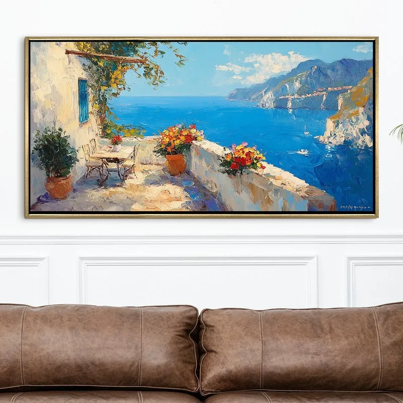 Seaward Table Canvas Wall Painting With Frame media 4