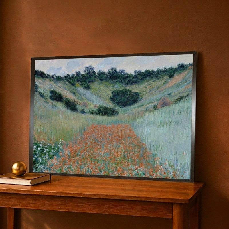 Poppy Field Canvas Wall Painting - 12 x 9 Inches
