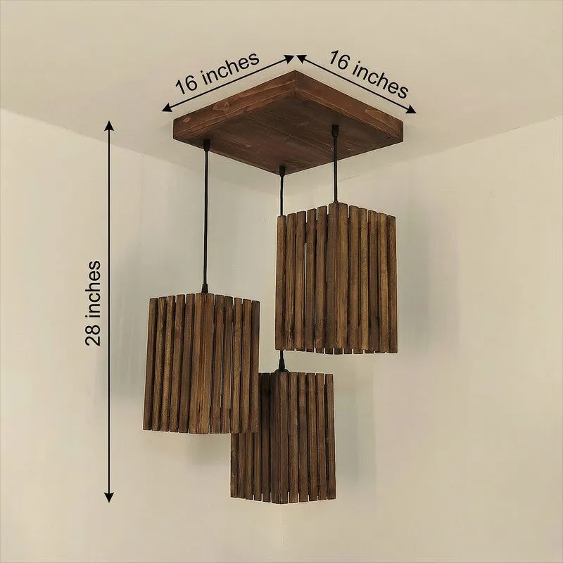 CageCraft Wooden Ceiling Lmap - Brown media 8