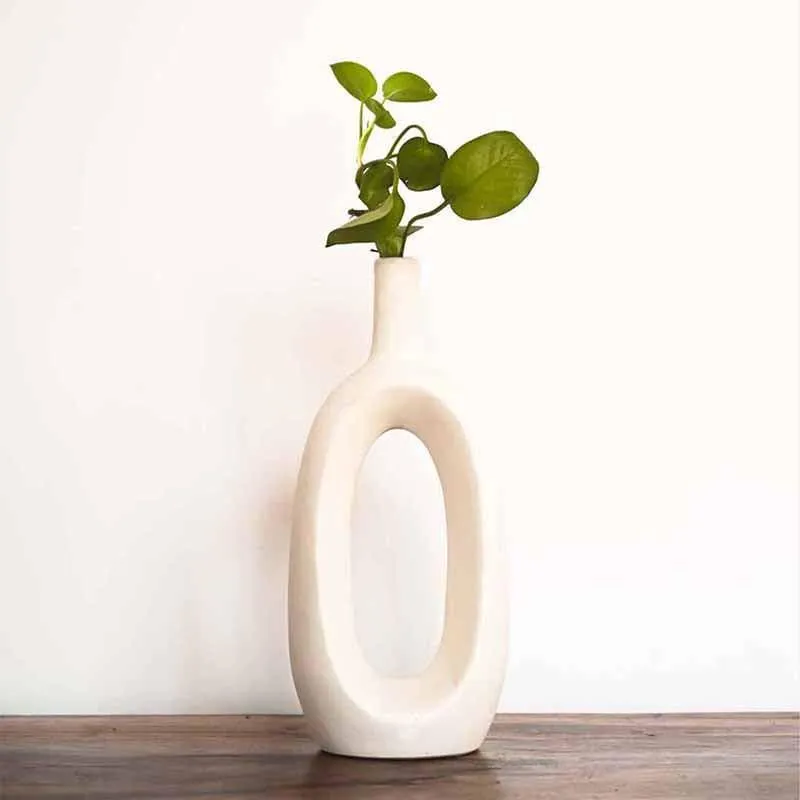 Ring Vase - White media 1