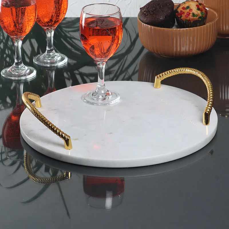 Vivid Veins Marble Platter media 1
