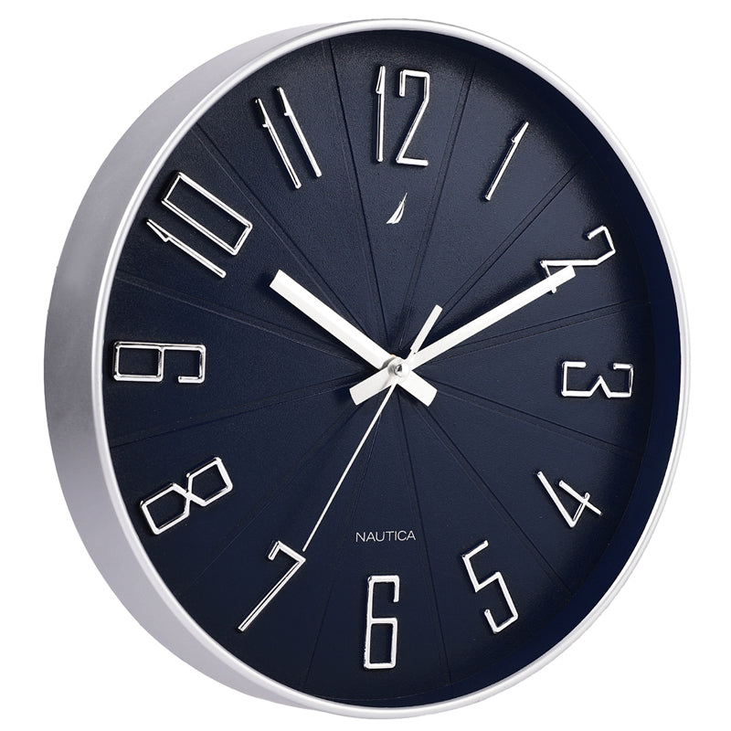 Caldre Analog Wall Clock - Blue & Silver media 3