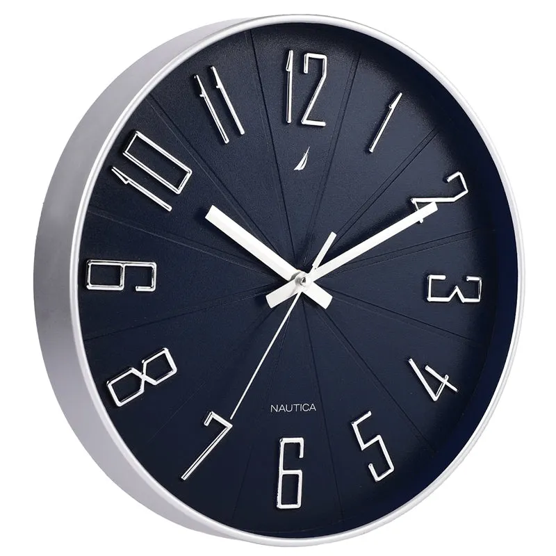 Caldre Analog Wall Clock - Blue & Silver media 3