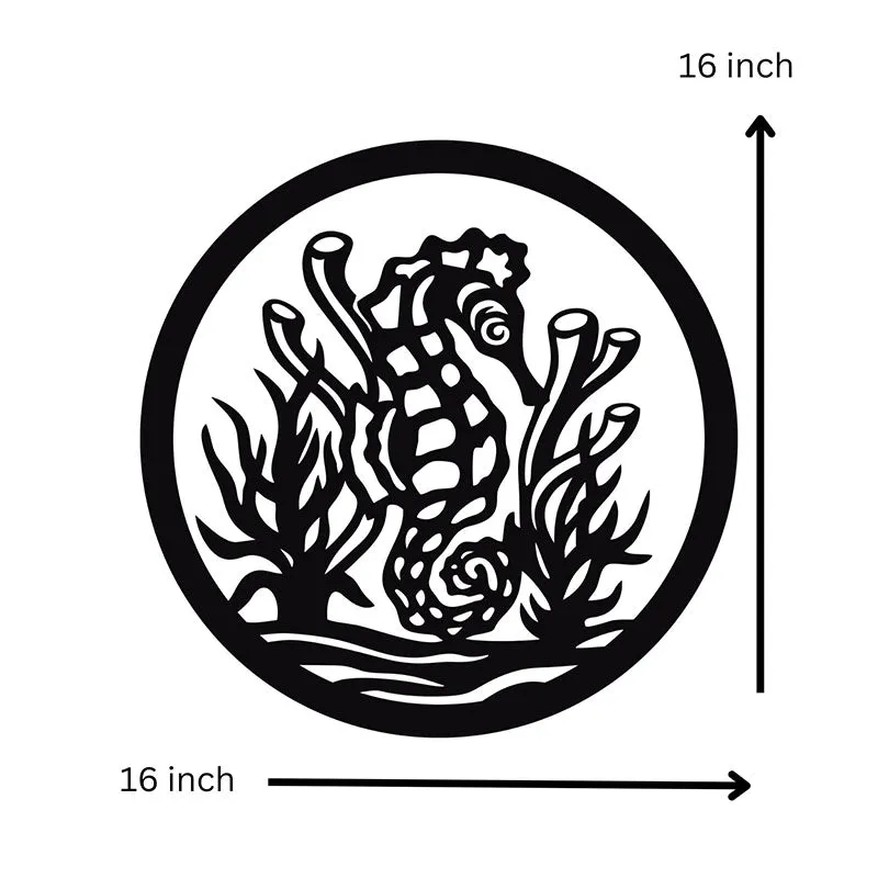Seahorse Black Iron Wall Accent media 5