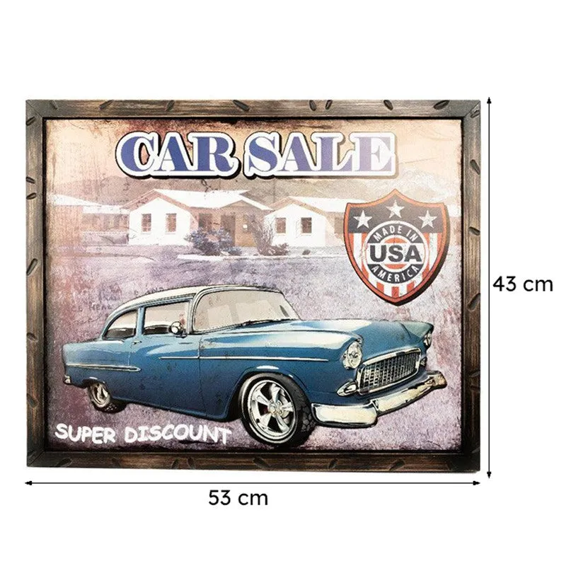 Blue Chevy Bel Air 1957 Retro Metal Wall Accent media 6