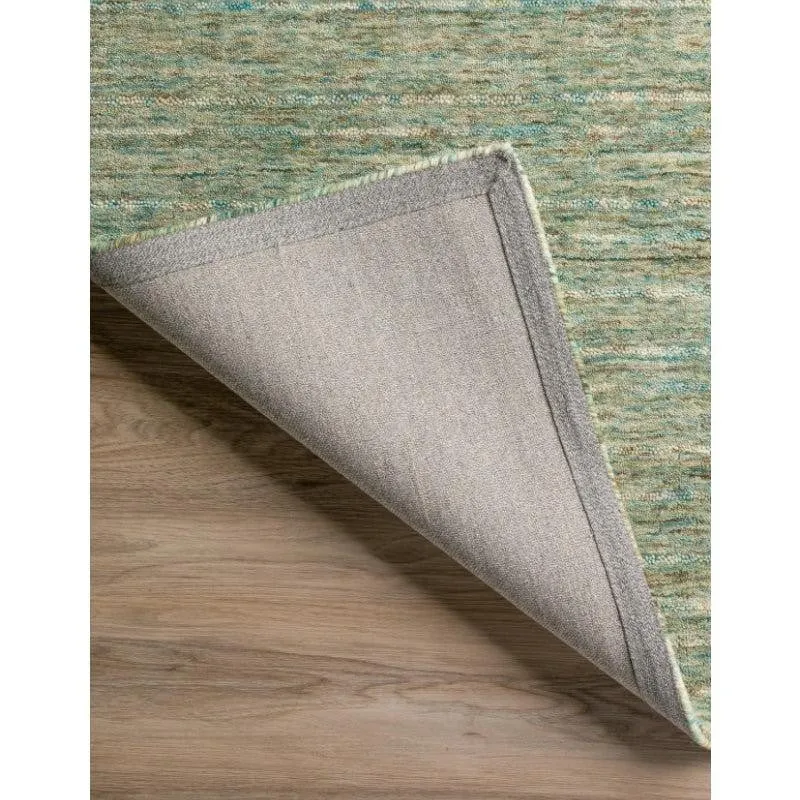 Leyla Hand Woven Wool Rug - Sea Green media 5