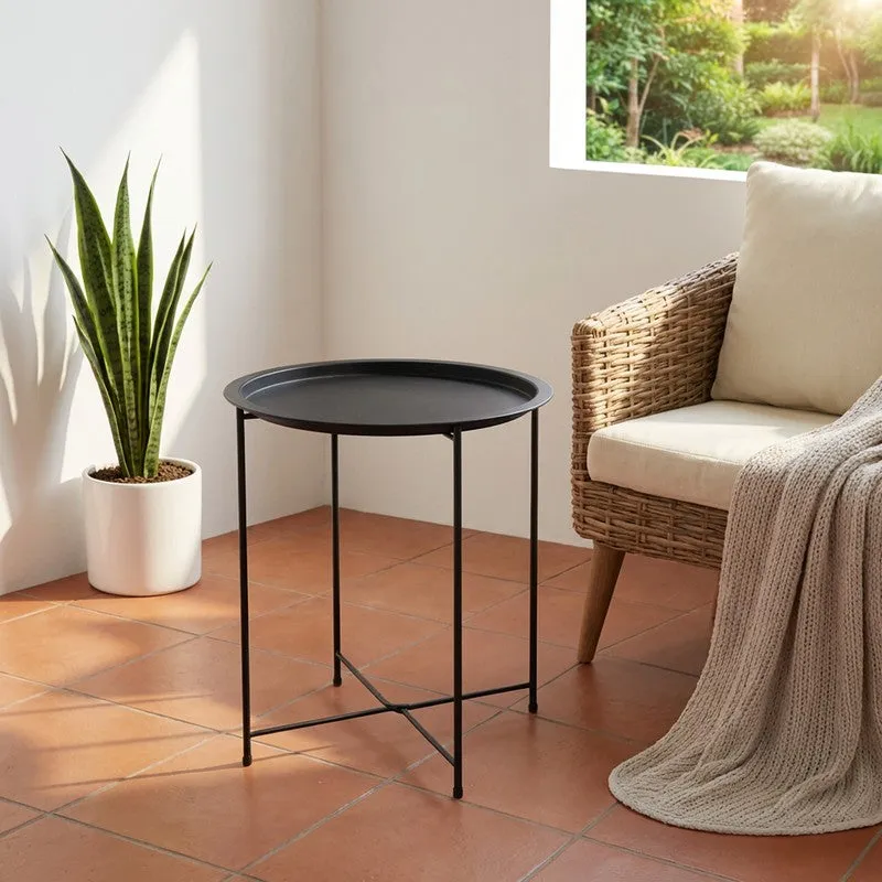 Cedar Metal Side Table - Black media 1
