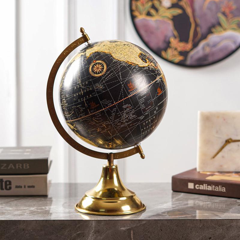 Obsidian Earth Metal Globe image 4