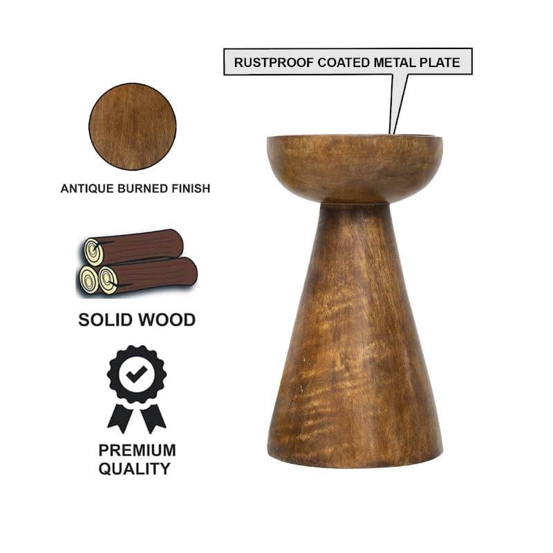 Riga Wooden Candle Stand - Short media 4