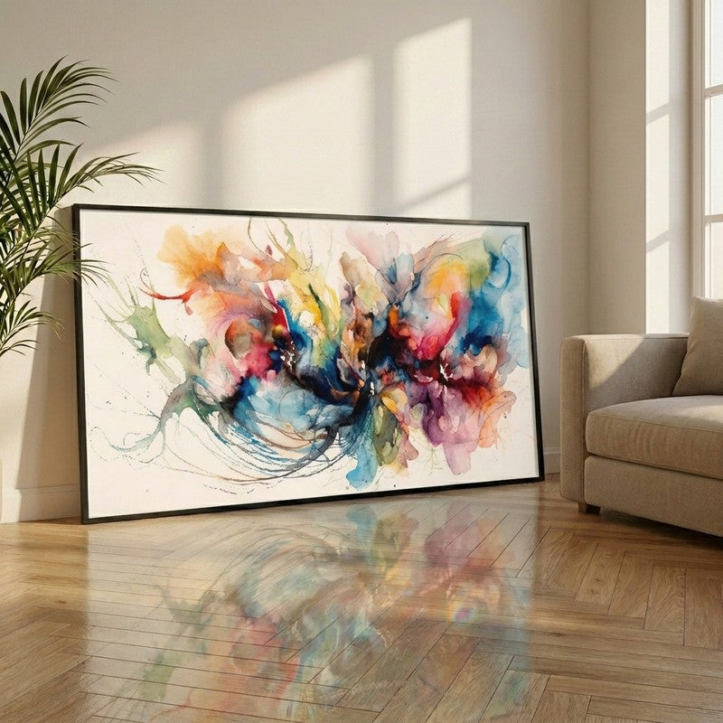 Fluid Harmony Canvas Wall Painting With Frame