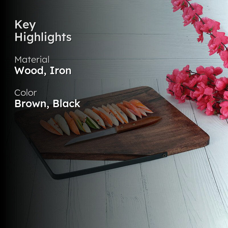 Timber Edge Wood & Iron Chopping Board media 2