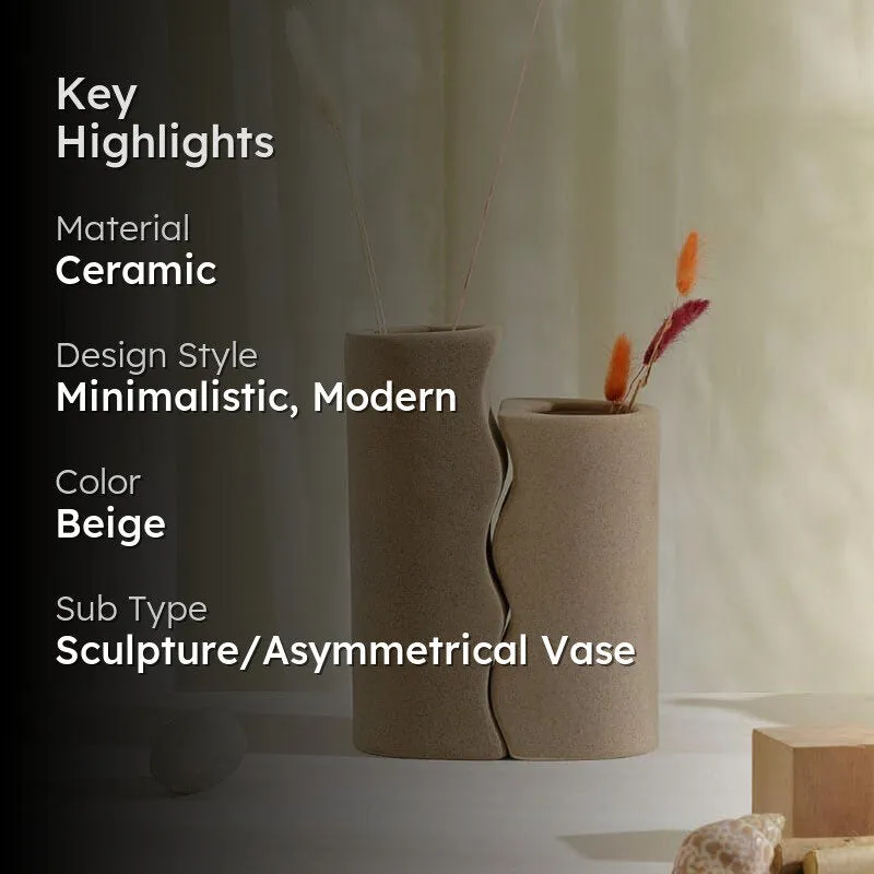Lovebud Couple Vase (Biege) - Set Of Two media 2